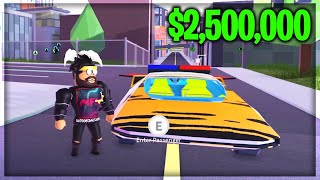 ახალი 2500000 იანი მანქანა ძალიან სწრაფია  ROBLOX JAILBREAK [upl. by Adlesirhc]