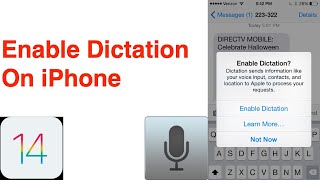 How To Enable Dictation On iPhone [upl. by Idnyl196]