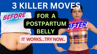 Postpartum belly workout diastasis recti workout [upl. by Ahsirek452]