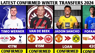 🚨LATEST ALL CONFIRMED TRANSFER NEWS JANUARY 2024 JADON SANCHO BACK TO DORTMUND 🚨 [upl. by Adiol]