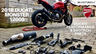 2018 DUCATI MONSTER 1200S Accessories fitted from Ducati Performance amp Evotech [upl. by Salema]