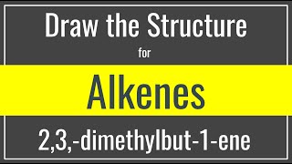 How to draw the structure for 23dimethylbut1ene  Drawing Alkenes  Organic Chemistry [upl. by On]