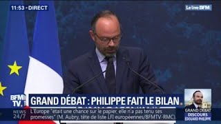 quotRestitutionquot du grand débat suivez en direct le discours du Premier ministre [upl. by Ybeloc170]