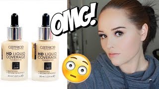 WIRKLICH SO GUT Drogerie Catrice HD Liquid Coverage Foundation im Test [upl. by Zora]