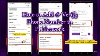 How to Add amp Verify Phone Number in Pi Network StepbyStep Guide [upl. by Etakyram]