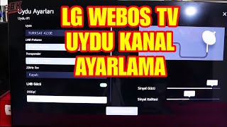 LG WEBOS TELEVİZYONLARINDA UYDU KURULUMU VE KANAL SIRALAMA AYARLARI  diseqc [upl. by Ruperta]