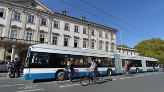 Erster 25MeterObus Österreichs Probefahrt in Salzburg [upl. by Nevur]