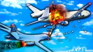 MidAir Refueling causes HUGE PLANE CRASH in GTA 5 [upl. by Erdnassac]