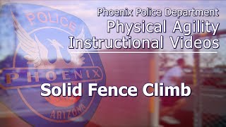 Solid Fence Climb  Police Officer Physical Agility Test POPAT [upl. by Domella19]