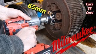 TEST Milwaukee M18 FUEL 18V High Torque 34â€  BOLT TEST 65 mm [upl. by Eenel]