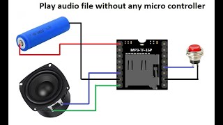 MP3 TF Module Playing Audio Without Any Micro controller  DF player mini play audio [upl. by Atinrahs]