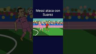 Messi y Suarez atacan contra Cristiano Ronaldo😄shorts [upl. by Tinya817]