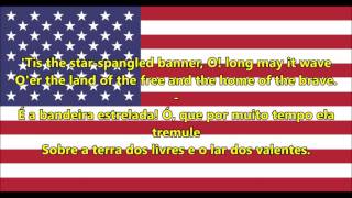 Hino nacional dos Estados Unidos  Anthem USA ENPT letra [upl. by Limaj]