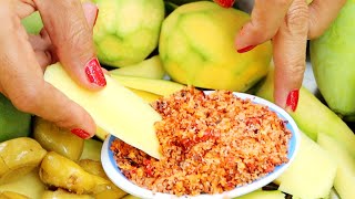 Picking Green Mangoes  Eat Green Mangoes With Chili Salt [upl. by Retsbew]