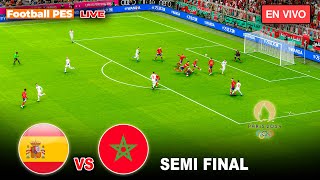 🔴EN VIVO MARRUECOS vs ESPAÑA  المغرب ضد إسبانيا Semifinales Juegos Olímpicos París 2024  PES 21 [upl. by Aedni]