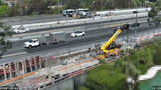 Warringah Freeway Upgrade time lapse  Wednesday 02 October 2024 [upl. by Rohclem]