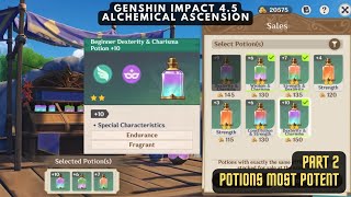 Part 2 Potions Recipes to Finish Until Cycles 7  Alchemical Ascension  Genshin Impact 45 [upl. by Alfeus]