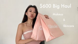 600 glossier makeup amp skincare Haul i got everything [upl. by Eckhardt]