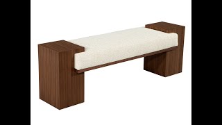 LR3493 Carrocel Custom Modern Walnut Bench [upl. by Stu]