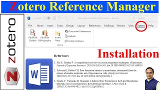 Using Latest Zotero Reference Manager in MS Word [upl. by Eillehs]