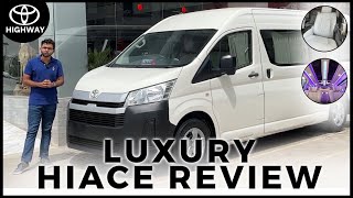 Custom Hiace Luxury Upgrade  Car Review  Toyota Highway Motors [upl. by Nitsyrk]