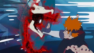 Naruto Becomes Six Tails After Seeing Hinata Die  Pain vs Naruto Six Tails 60FPS [upl. by Alahc]