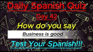 Daily Spanish Quiz Day 42 [upl. by Idac152]