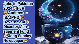 Jobs in Pakistan 2024 FBR Auditors IBAGovernmentDisaster Management FundJang Sunday Newspaper [upl. by Jelene214]