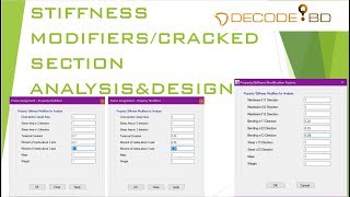 STIFFNESS MODIFIERCRACKED SECTION ANALYSIS EXPLAINED IN ETABS [upl. by Lancelot]