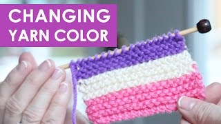 How to Change Yarn in Knitting [upl. by Elicia698]