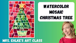 Mosaic Watercolor CHRISTMAS TREE [upl. by Eisnil601]