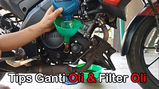 Cara Ganti Oli dan Filter Oli Vixion R 155  Tips [upl. by Lilybel221]