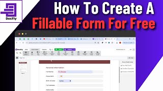 How To Create a Fillable PDF Form For FREE  Convert PDF to Fillable Form [upl. by Eugaet]