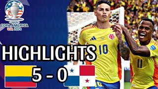 COLOMBIA vs PANAMA 50  RESUMEN y GOLES  CUARTOS COPA AMERICA 2024 [upl. by Oirrad432]