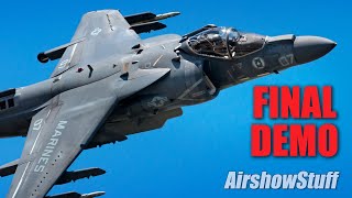 Final USMC AV8B Harrier Demo  MCAS Cherry Point Airshow 2024 [upl. by Lettig182]