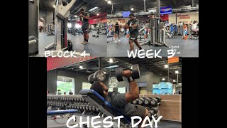 Block 4 Week 3 Chest Day 5 [upl. by Noby]