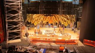 Timelapse Watch Spectacular Aladdin Set Go Up In Londons Prince Edward Theatre [upl. by Imeaj]