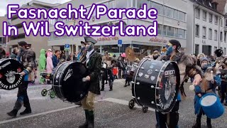 Colorful FasnachtCarnival Festival In Wil Switzerland [upl. by Aridan]