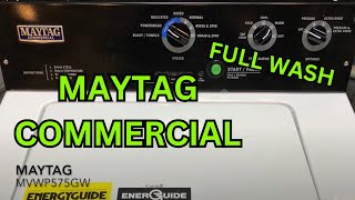 Maytag Commercial Top Load Washer Full Wash Video Work Pants MVWP575GW [upl. by Tesler]