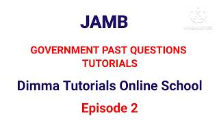 Government Online Tutorials for JAMB and WAEC Candidates JAMB Past Questions Revision government [upl. by Theresina]