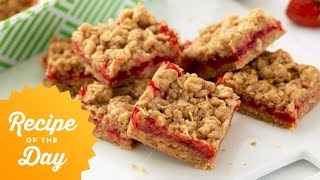 Recipe of the Day Rees Strawberry Oatmeal Bars  Food Network [upl. by Vacla]