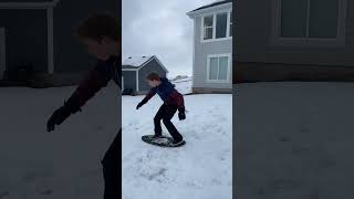 Snow Skimboarding is a blast skimboarding skimboards skimboarder [upl. by Lilak739]