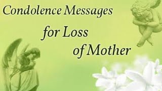 Short Condolence Message on Death of Mother  Loss of Mother Sympathy Card [upl. by Ewell907]