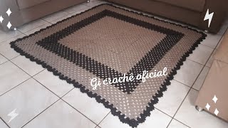 Tapete quadrado em crochê simples para sala ou quarto [upl. by Karney62]