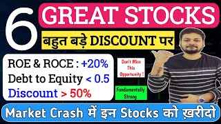 6 Great Stocks बहुत बड़े DISCOUNT पर  52 Week Low Stocks  Best Stocks to Invest in 2024 [upl. by Seibold]