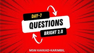 DAY 7  BRIGHT 20  ONLINE QUIZ COMPETITION l SUBMIT YOUR ANSWERS BEFORE 8 PM islamic quiz [upl. by Oterol]