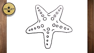 How to draw a sea star easy [upl. by Lindeberg701]