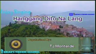 Hanggang Dito Na Lang  TJ Monterde Karaoke [upl. by Fabriane]