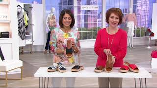 Vince Camuto Cross Band Espadrilles  Carran on QVC [upl. by Yaeger]