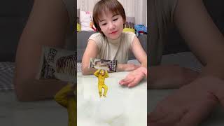 Bandar Mama ChocoBar laya 🥳 mini wood toy wood working art skill short cartoon viral trending [upl. by Darmit]